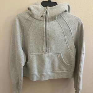 Lululemon Grey oversized half zip scuba Sweatshirt great condition XS/S